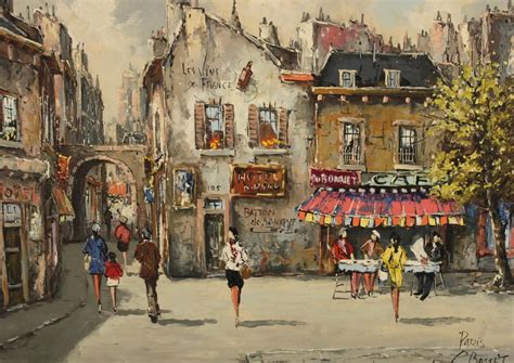 Louis Basset | PARIS STREET SCENE PAINTING (20th Century) | MutualArt