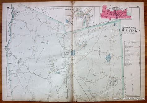 Town of Brimfield (MA) - Antique Maps and Charts – Original, Vintage, Rare Historical Antique ...