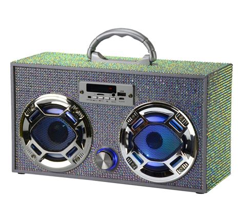 Mini Boombox with LED Speakers –Retro Bluetooth Speaker w/Enhanced FM Radio - Perfect for Home ...