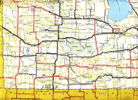 Manitoba Provincial Highway Map, 1955 -- Southwest | Flickr