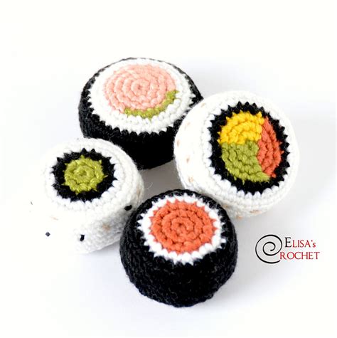 Sushi Rolls Free Crochet Pattern By Elisa's Crochet