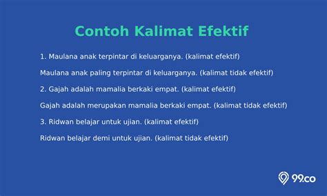 15 Contoh Kalimat Efektif yang Benar dan Penjelasannya