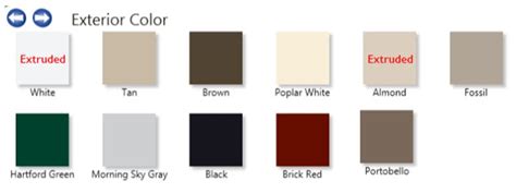 Exterior colors for Pella® 250 Series and Pella® 350 Series products