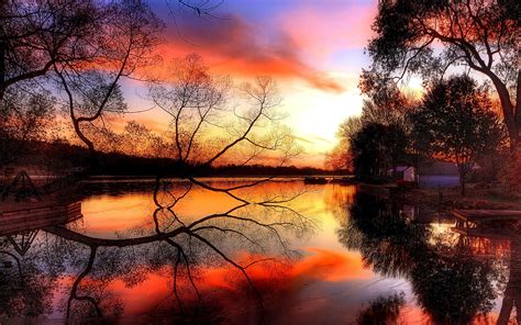 Sunset Lake View Wallpapers - Wallpaper Cave