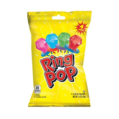 Ring Pop Candy Variety Pack, Assorted Flavors, 4 Count