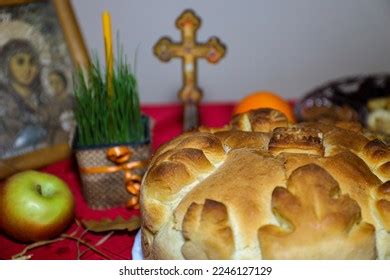 Badnjak Yule Log Serbian Christmas Tree Stock Photo 2246127129 | Shutterstock