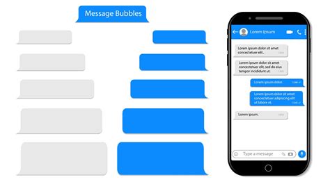 Message Speech Bubble For Text On Phone. Mockup Sms Chat, Conver | SmallBizClub