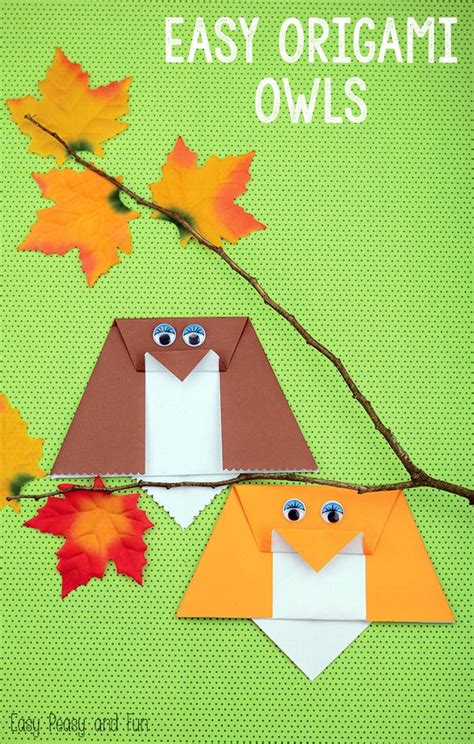 Simple Origami Owl - Origami for Kids - Easy Peasy and Fun