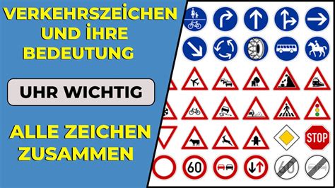 Verkehrsschilder / Verkehrszeichen und ihre Bedeutung / Schnell Lernen ...