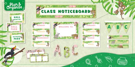 Jungle Themed Classroom Display Pack - Twinkl Display