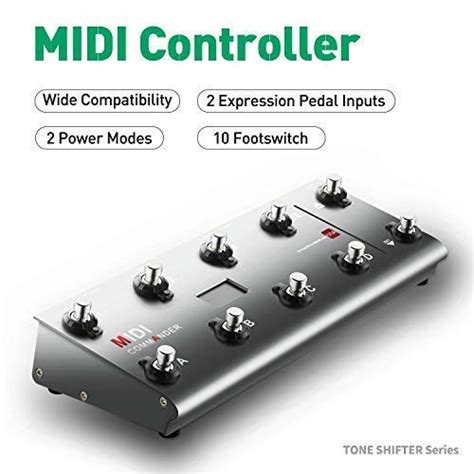 MIDI Foot Controller，MeloAudio Guitar Floor Multi-Effects Portable USB ...