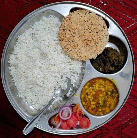 Traditional Indian Thali stock image. Image of food - 254046583