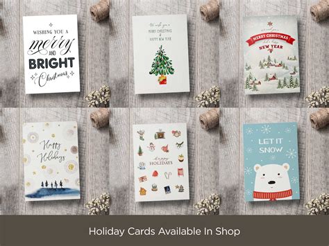 Happy Holiday Printable Cards, Printable Holiday Cards, Christmas ...