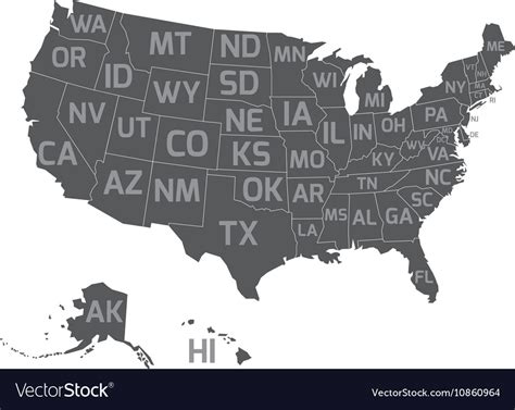 Us States Map Abbreviations