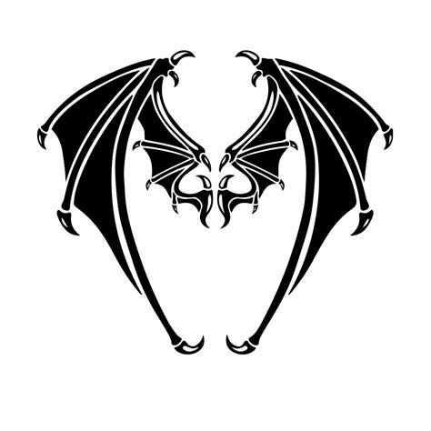 Devil Wings Logo. Tattoo Design. Stencil Vector Illustration. 21161830 Vector Art at Vecteezy