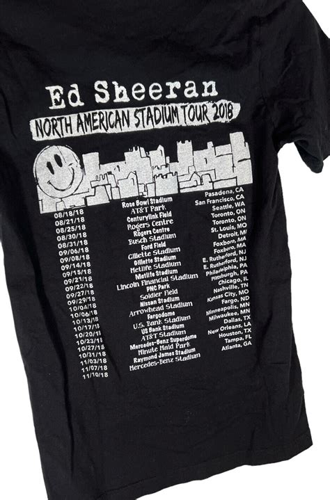 Ed Sheeran Divide Tour Official Merchandise Black T S… - Gem