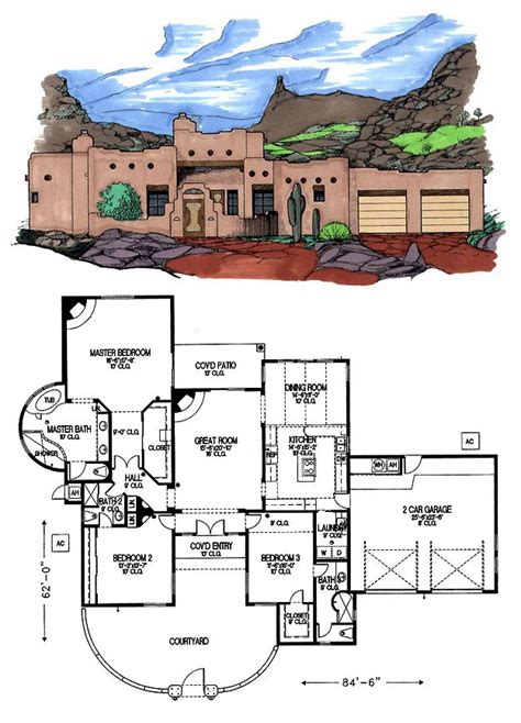 Santa Fe Style House Plans - House Plans