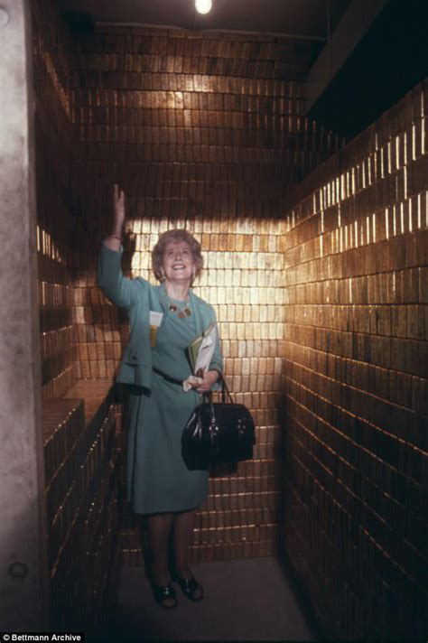 Here’s what the inside of the gold vaults at Fort Knox looks like, taken decades ago during one ...