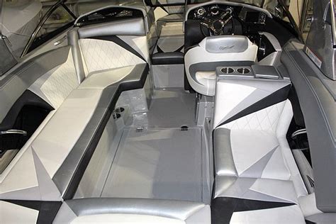 grey and black and white ski boat interiors - Google Search | Boat interior, Boat interior ...