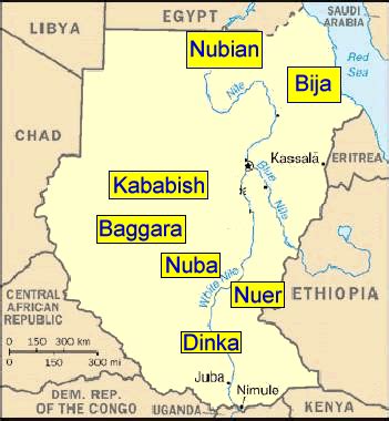 These are some of the major tribes in Sudan and Southern Sudan ...