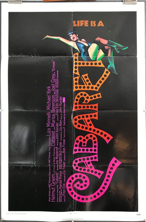 CABARET, Original Bob Fosse Vintage Movie Poster - Original Vintage Movie Posters