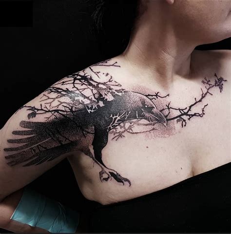 crow-tree-tattoo - Tattoo Designs for Women