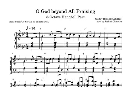 O God beyond All Praising (3-Octave Handbell Part) Sheet Music | Gustav ...