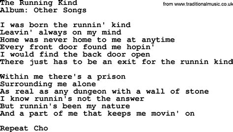 The Running Kind by Merle Haggard - lyrics