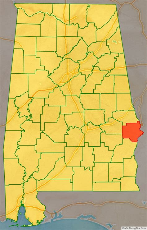 Map of Russell County, Alabama - Thong Thai Real