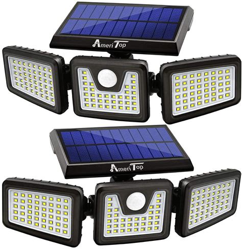 Solar Lights Outdoor, AmeriTop 128 LED Wireless LED Solar Motion Sensor Lights Outdoo | Walmart ...