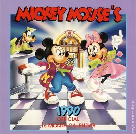 Mickey Mouse's 1990 Official 16 Month Calendar (1989 Walt Disney) #YR-1990 | Mickey mouse and ...