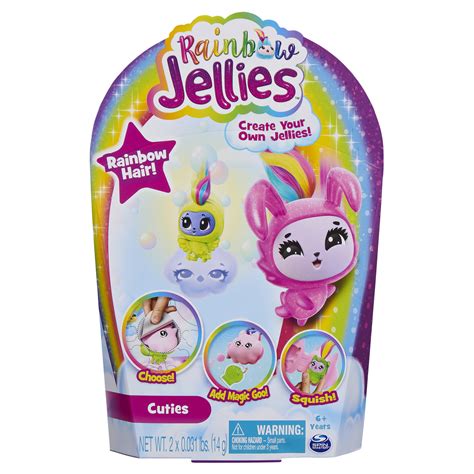 Rainbow Jellies 2-Pack, Make Your Own Squishy Characters Kit (Style May ...