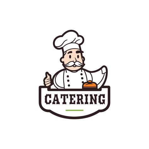 Catering vector logo design with chef character icon 30723651 Vector Art at Vecteezy