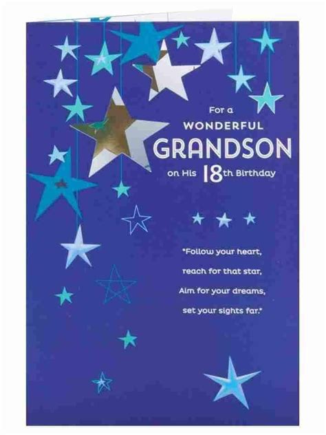 Send your love and wishes to celebrate an important milestone with this special grandson 18th ...