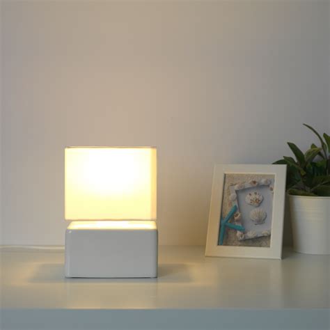 VISSLEBO Lámpara de mesa, cerámica blanco - IKEA