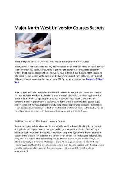 6 North West University Courses