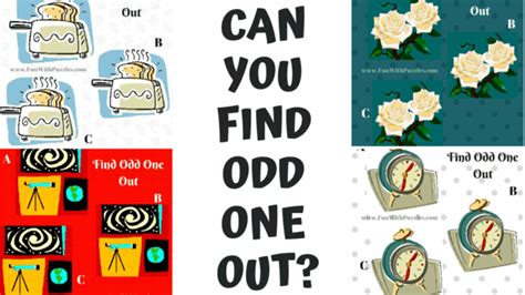 FIND THE ODD ONE OUT PUZZLES