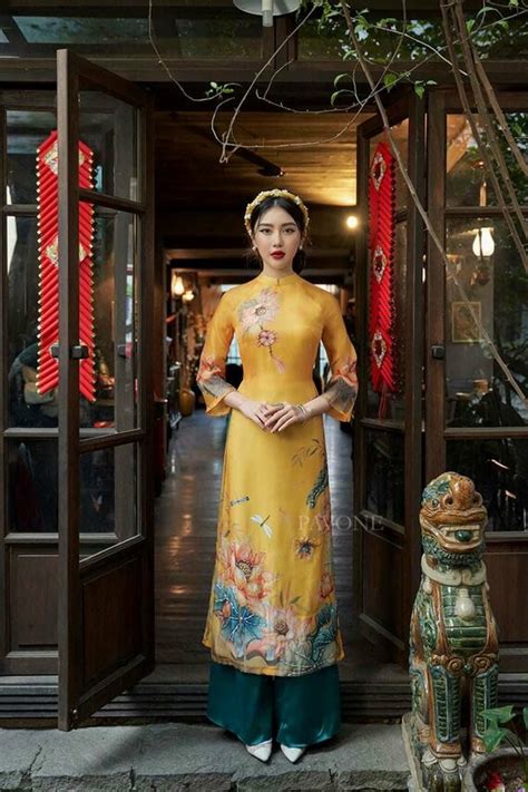 Clothing, Shoes & Accessories Women - ao dai truyen thong nguyen bo Vietnamese dress with pants ...