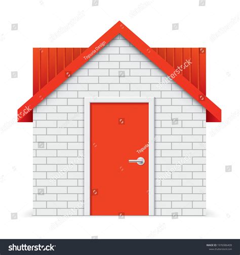 White Brick House 3d Vector Illustration Stock Vector (Royalty Free) 1976986409 | Shutterstock