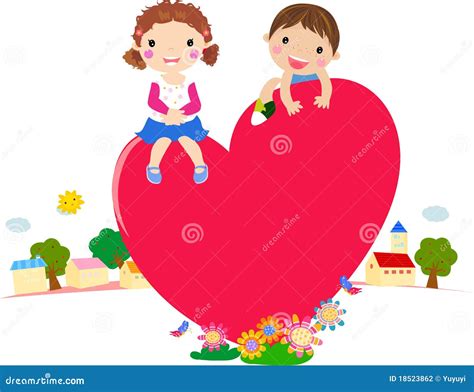 Cartoon Boy And Girl In Love Stock Photography - Image: 18523862