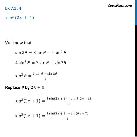 Ex 7.3, 4 - Integrate sin3 (2x + 1) - Chapter 7 Class 12