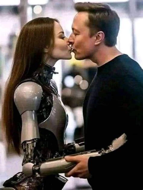 Bizarre photo of Elon Musk kissing robot baffles internet | news.com.au ...