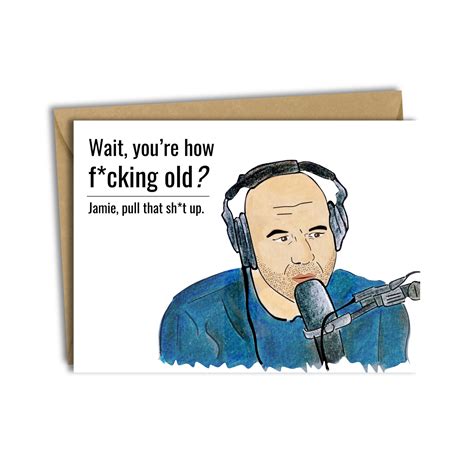 Joe Rogan Birthday Card, the Joe Rogan Experience Podcast Funny Blank ...