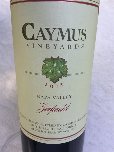 Caymus vineyards – Zinfandel 2015 – Napa Valley | Vertdevin