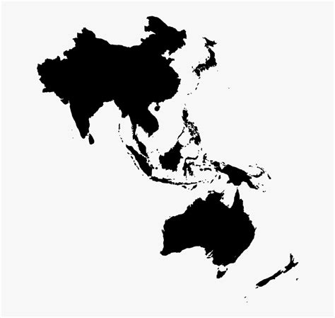 Background - Asia Pacific Map Outline, HD Png Download - kindpng