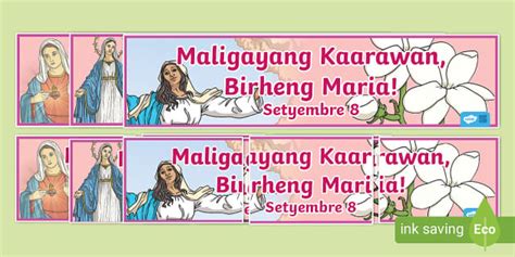 Maligayang Kaarawan Birheng Maria Banner | Twinkl - Twinkl