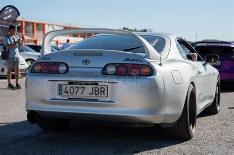 Rear View of a White Toyota Supra Sports Car Editorial Image - Image of ...