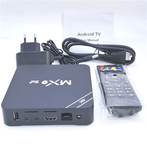 TV Box MX9 5G -OEM, Android 9 - 4G RAM+32G ROM WiFi 2,4G HEVC H.265 ...