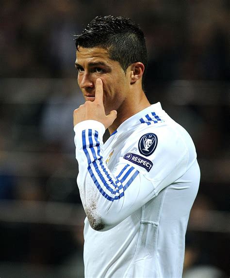 MILAN, ITALY - NOVEMBER 03: Cristiano Ronaldo of Real Madrid gestures during the UEFA Champions ...