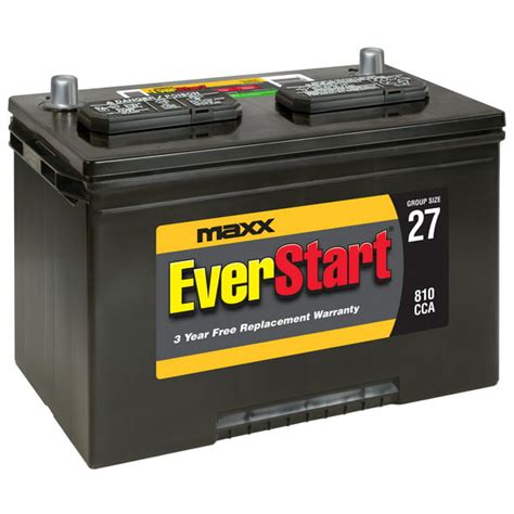 EverStart Maxx Lead Acid Automotive Battery, Group Size 27 (12 Volt/810 CCA) - Walmart.com ...